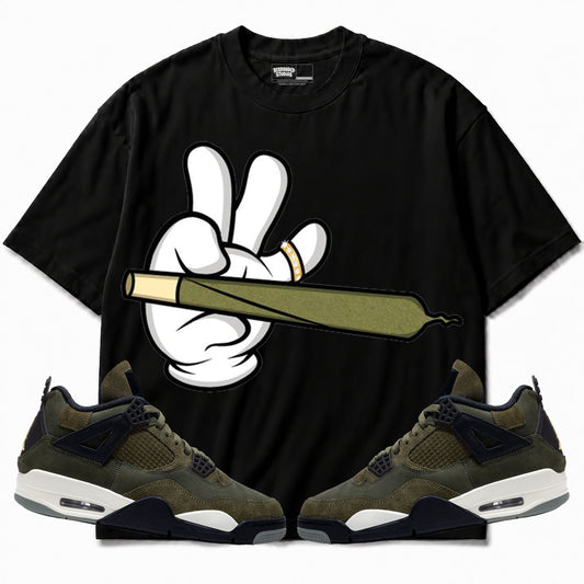 Rebranded Studios apparel — front styled with matching sneakers