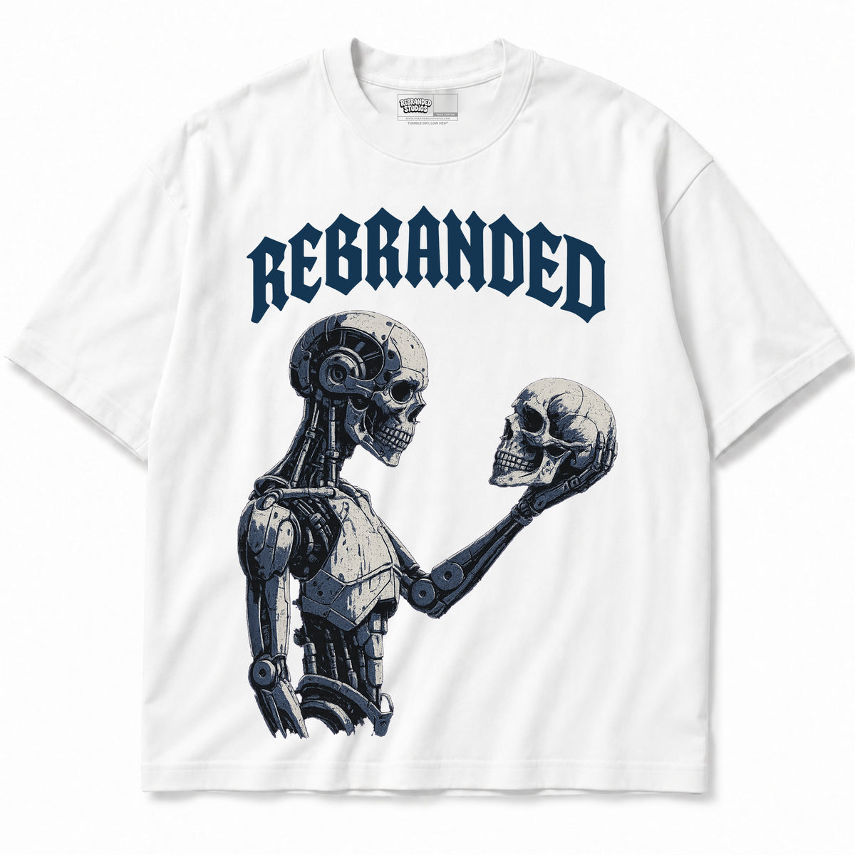 Rebranded Studios apparel — front without sneakers