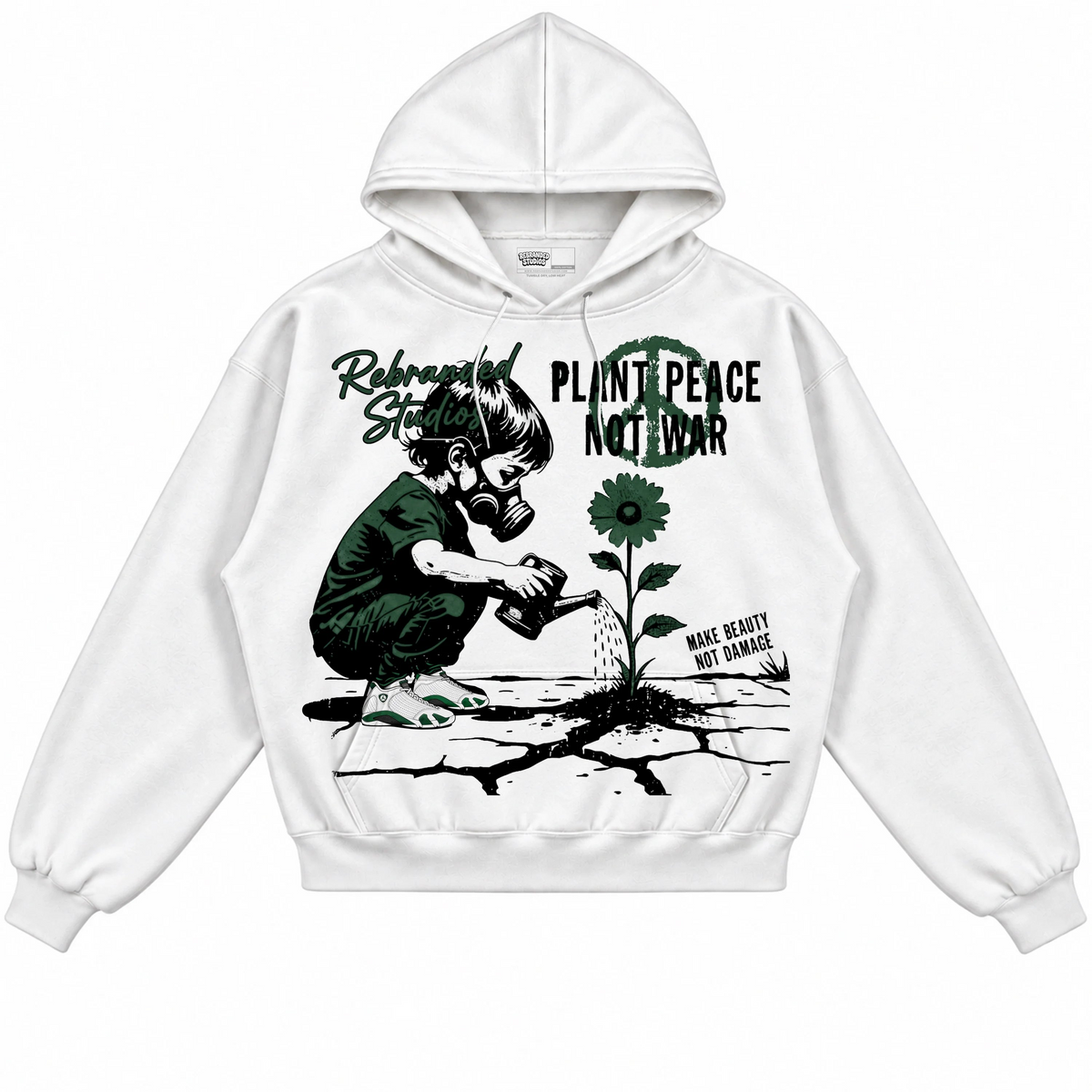 Rebranded Studios apparel — front without sneakers