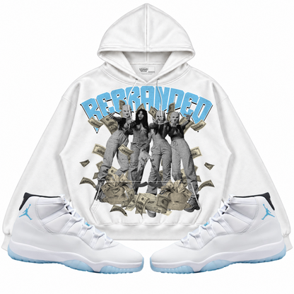 Rebranded Studios apparel — front styled with matching sneakers