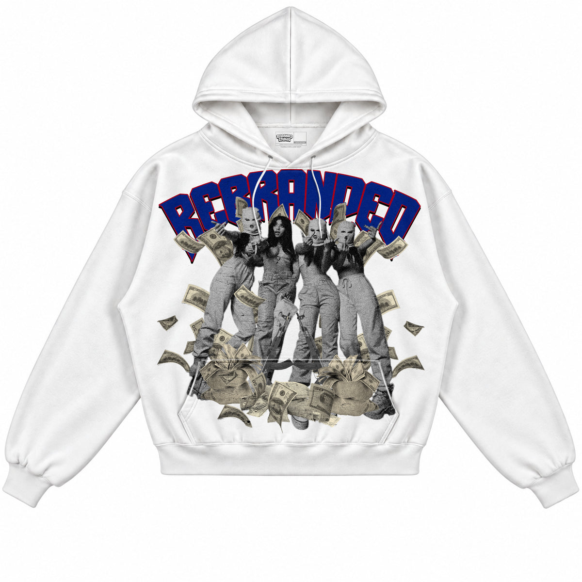 Rebranded Studios apparel — front without sneakers