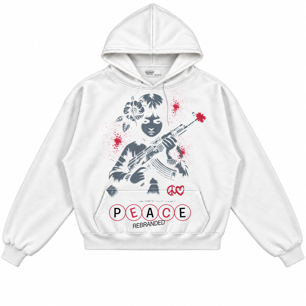 Rebranded Studios apparel — front without sneakers