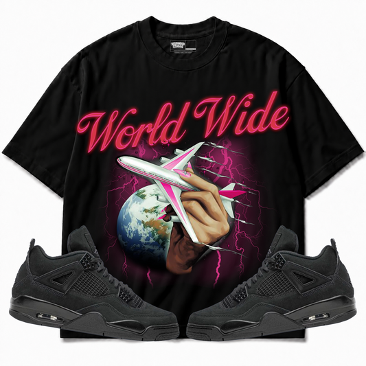 Rebranded Studios apparel — front styled with matching sneakers