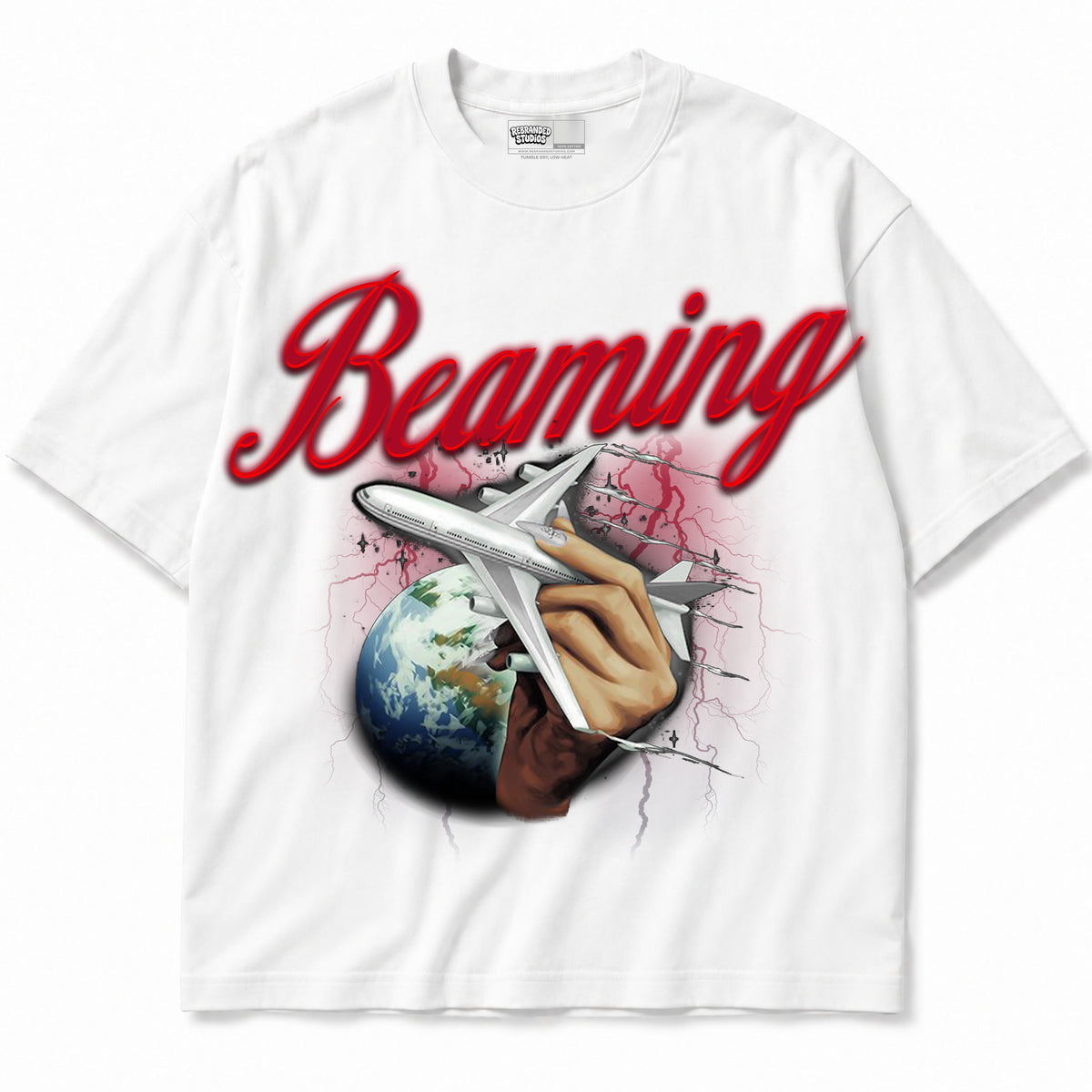 Rebranded Studios apparel — front without sneakers