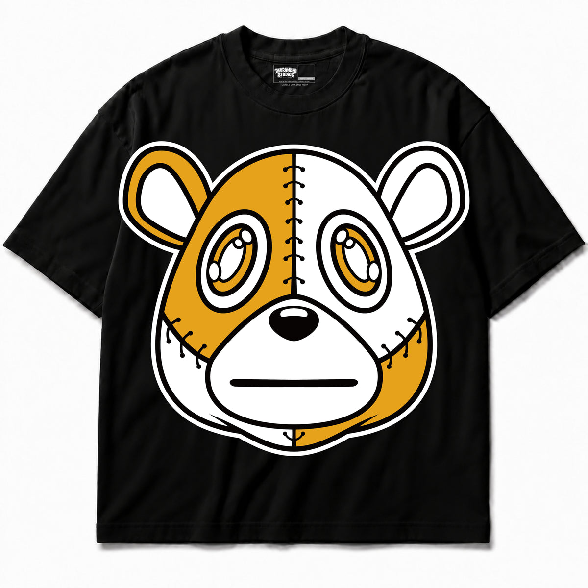 Rebranded Studios apparel — front without sneakers