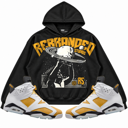 Rebranded Studios apparel — front styled with matching sneakers
