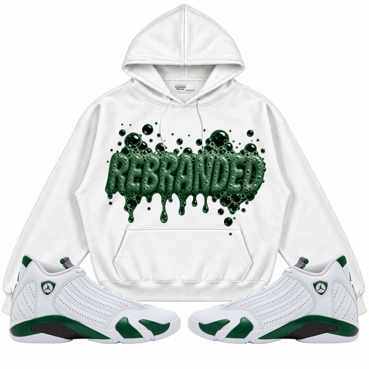 Rebranded Studios apparel — front styled with matching sneakers