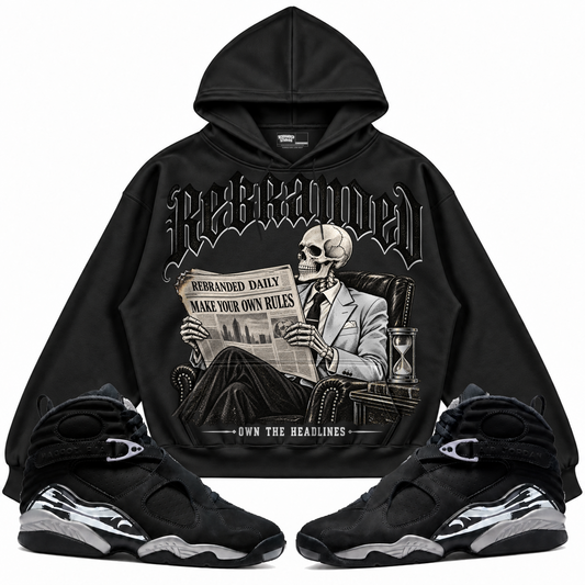 Rebranded Studios apparel — front styled with matching sneakers