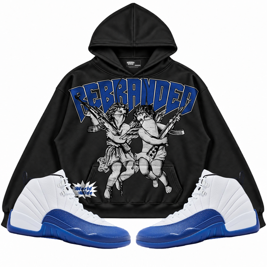 Rebranded Studios apparel — front styled with matching sneakers
