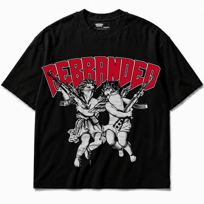 Rebranded Studios apparel — front without sneakers