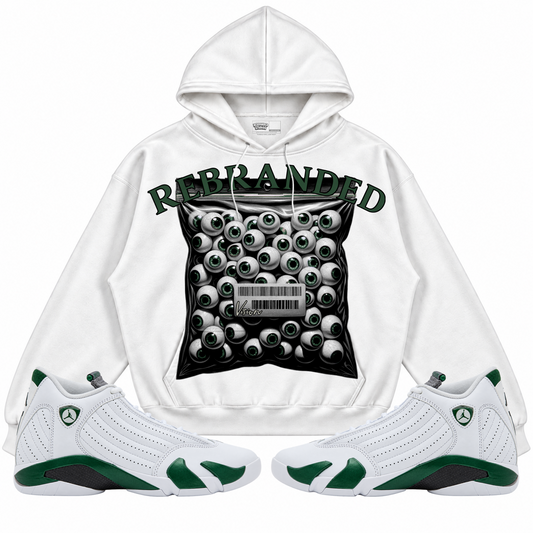 Rebranded Studios apparel — front styled with matching sneakers