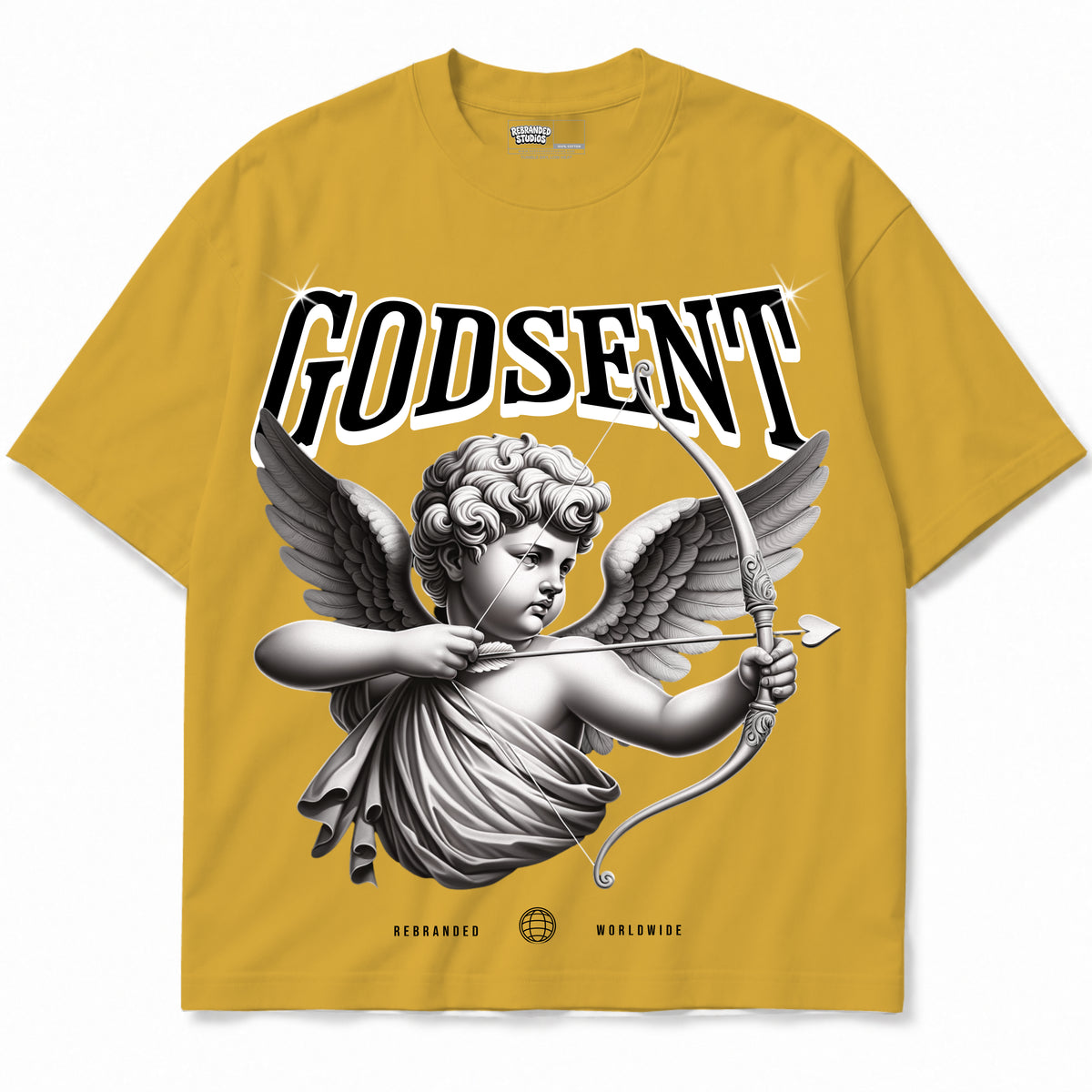 Rebranded Studios apparel — front without sneakers