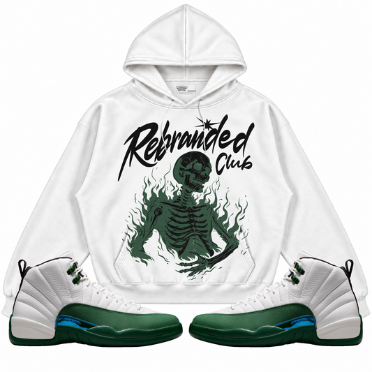 Rebranded Studios apparel — front styled with matching sneakers