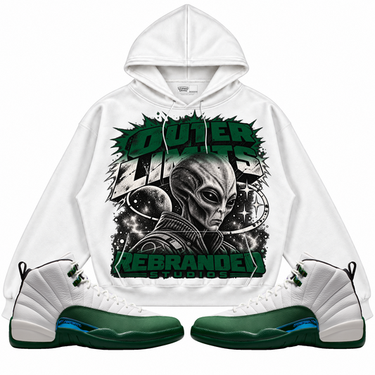 Rebranded Studios apparel — front styled with matching sneakers
