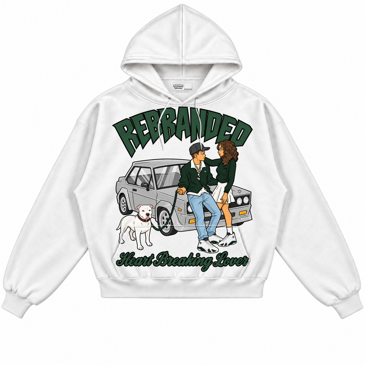 Rebranded Studios apparel — front without sneakers