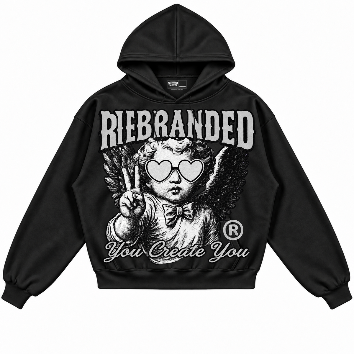 Rebranded Studios apparel — front without sneakers