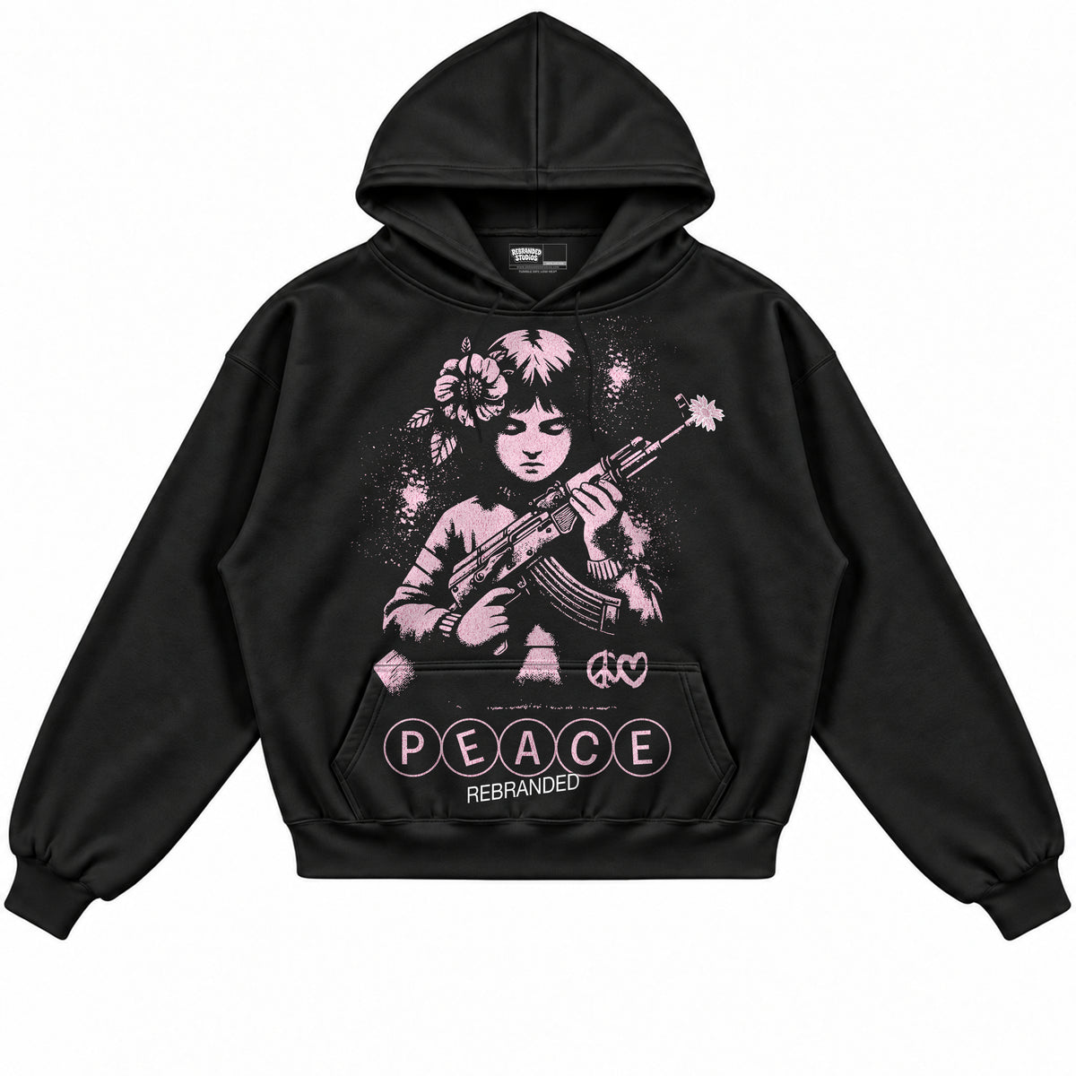 Rebranded Studios apparel — front without sneakers