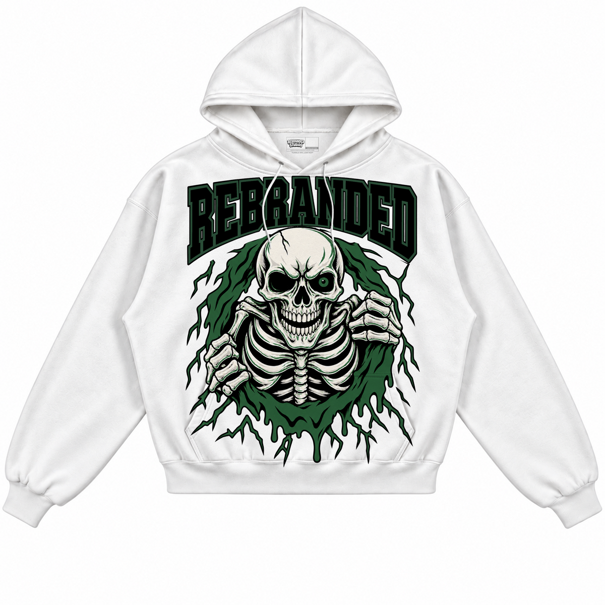 Rebranded Studios apparel — front without sneakers