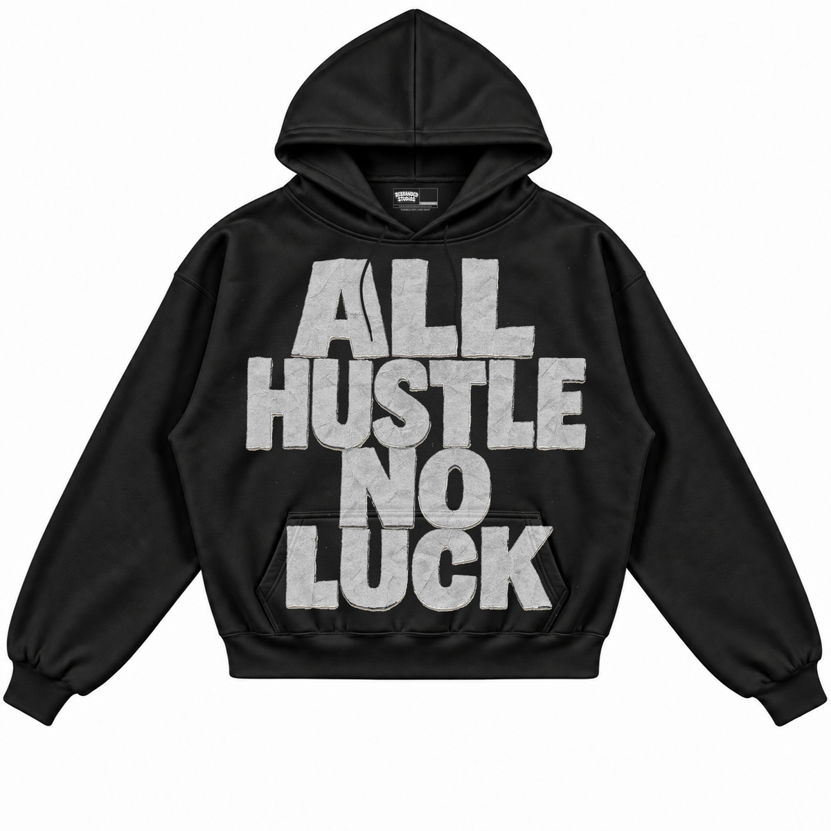 Rebranded Studios apparel — front without sneakers