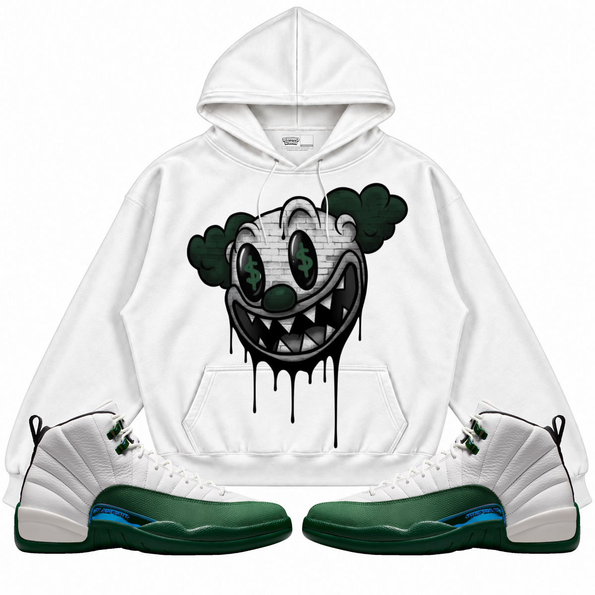 Rebranded Studios apparel — front styled with matching sneakers