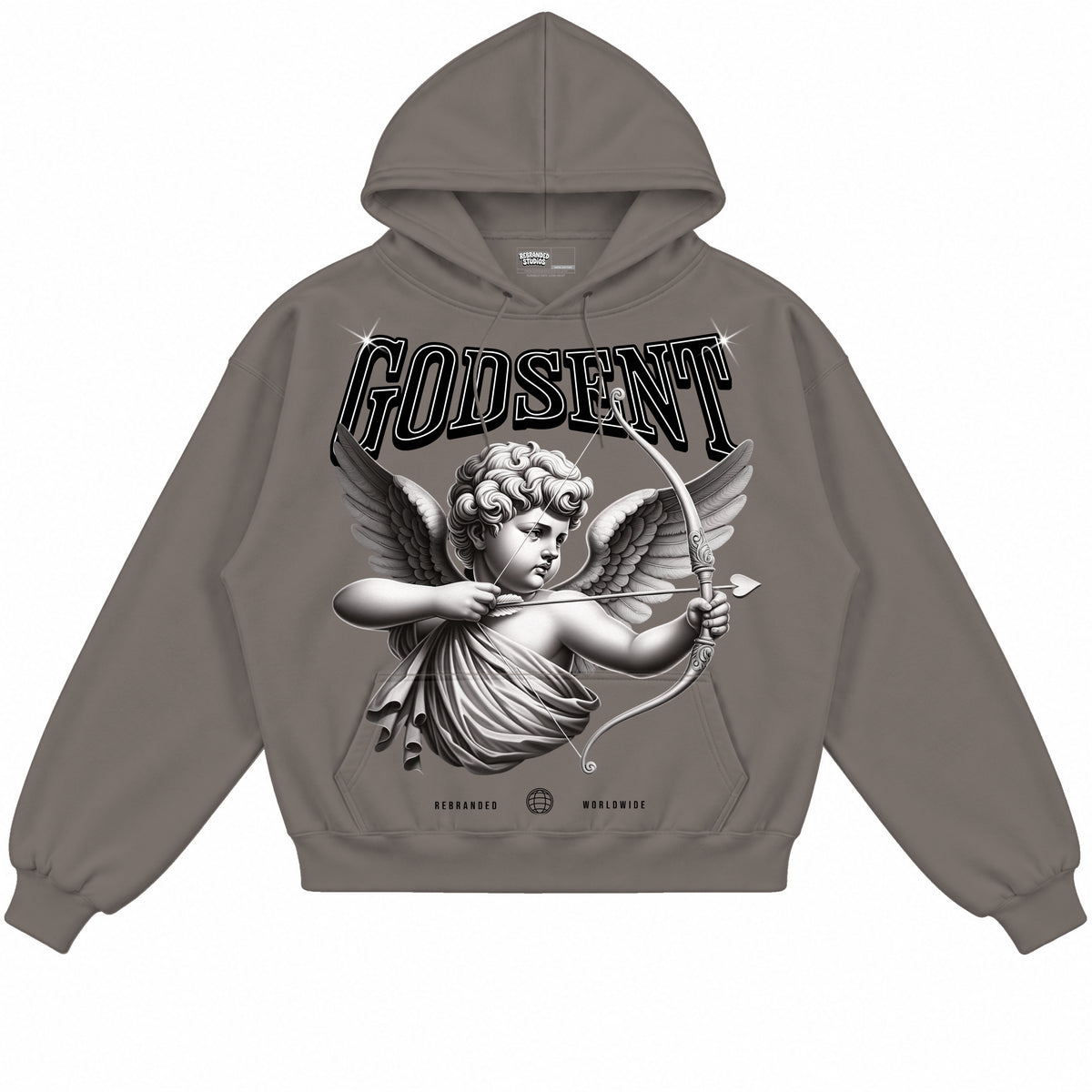 Rebranded Studios apparel — front without sneakers