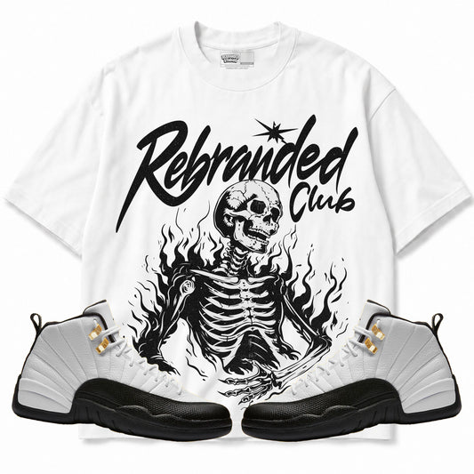 Rebranded Studios apparel — front styled with matching sneakers
