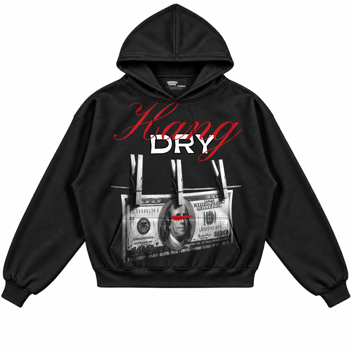 Rebranded Studios apparel — front without sneakers