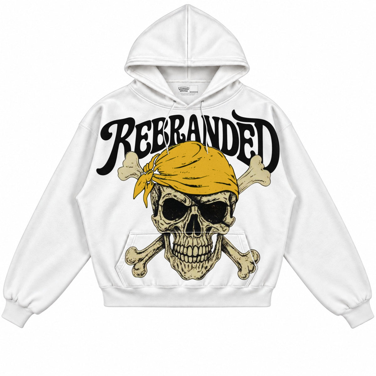 Rebranded Studios apparel — front without sneakers