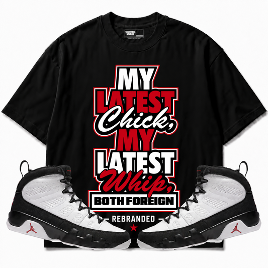 Rebranded Studios apparel — front styled with matching sneakers