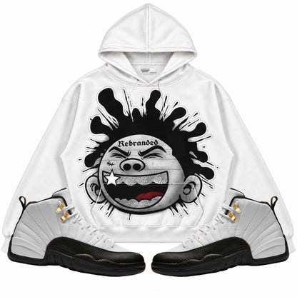 Rebranded Studios apparel — front styled with matching sneakers