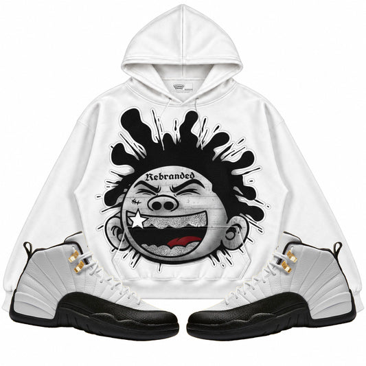 Rebranded Studios apparel — front styled with matching sneakers