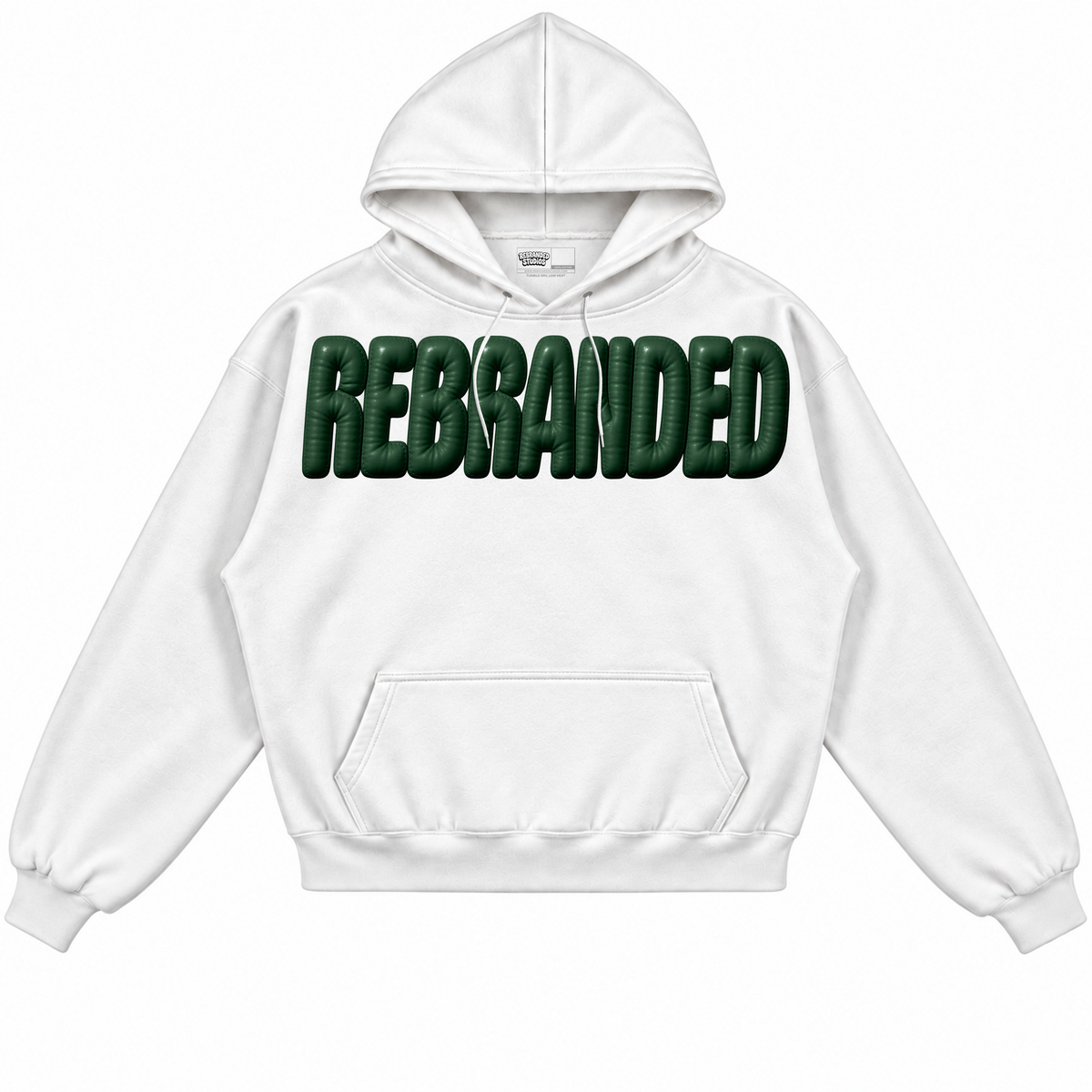 Rebranded Studios apparel — front without sneakers