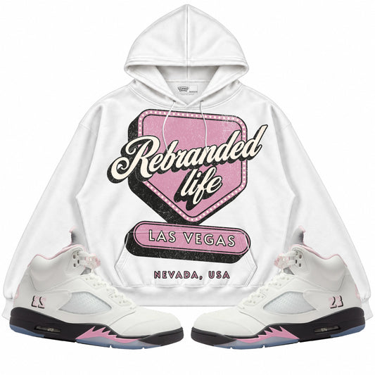 Rebranded Studios apparel — front styled with matching sneakers