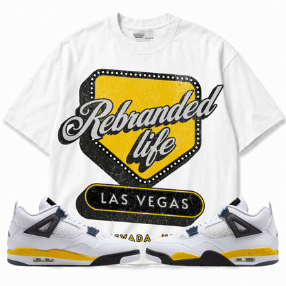 Rebranded Studios apparel — front styled with matching sneakers