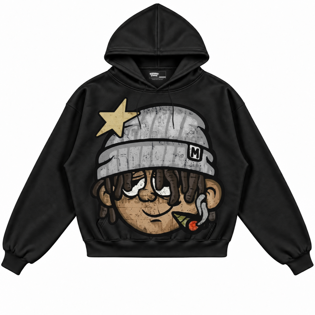Rebranded Studios apparel — front without sneakers