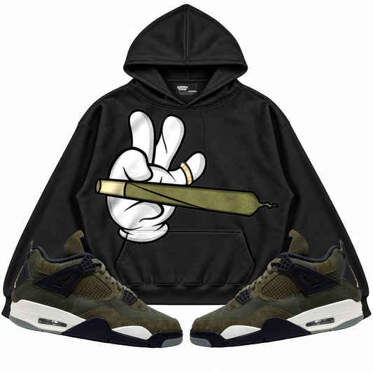 Rebranded Studios apparel — front styled with matching sneakers