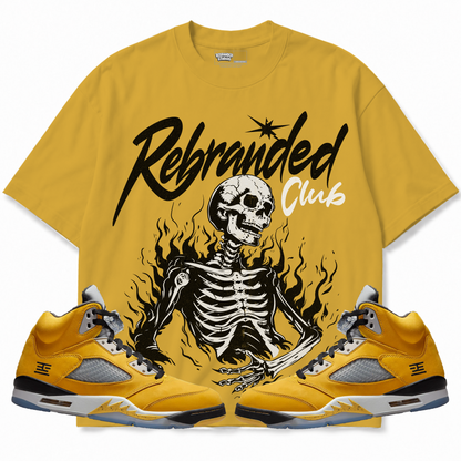 Rebranded Studios apparel — front styled with matching sneakers