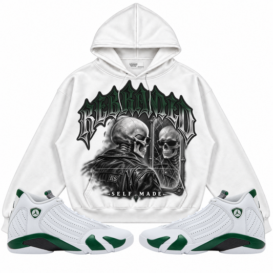 Rebranded Studios apparel — front styled with matching sneakers
