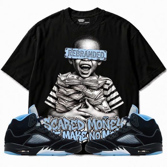 Rebranded Studios apparel — front styled with matching sneakers