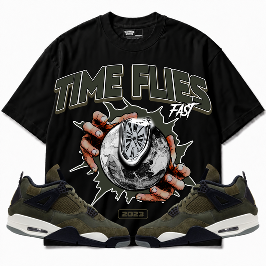 Rebranded Studios apparel — front styled with matching sneakers