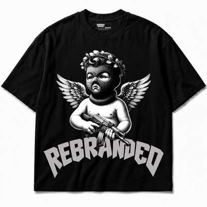 Rebranded Studios apparel — front without sneakers