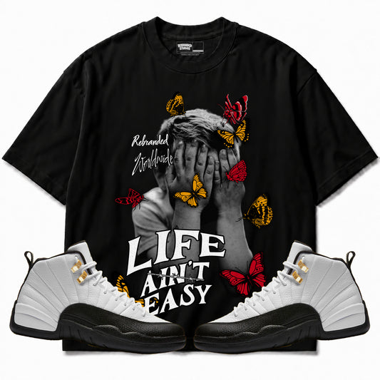 Rebranded Studios apparel — front styled with matching sneakers