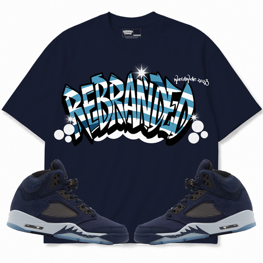 Rebranded Studios apparel — front styled with matching sneakers