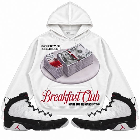 Rebranded Studios apparel — front styled with matching sneakers