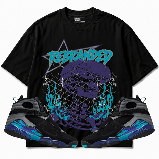 Rebranded Studios apparel — front styled with matching sneakers