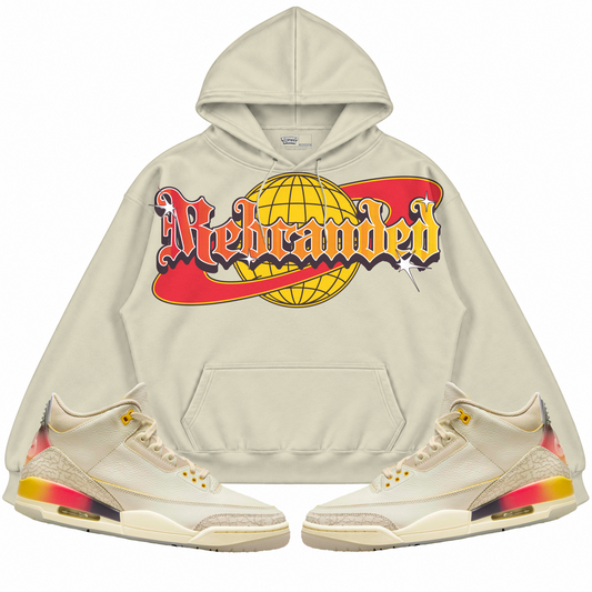 Rebranded Studios apparel — front styled with matching sneakers
