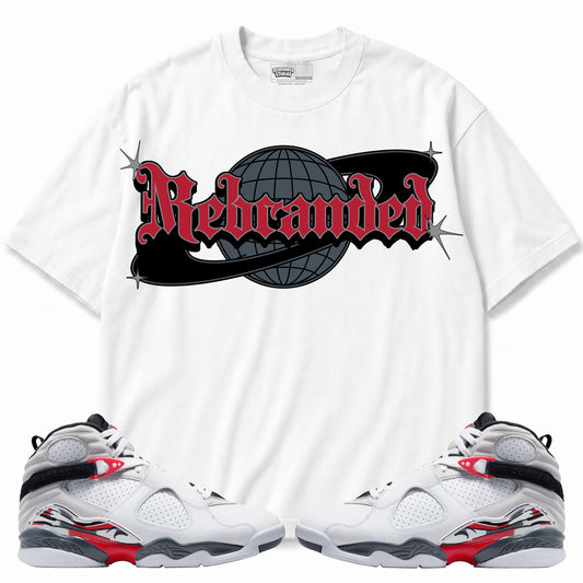 Rebranded Studios apparel — front styled with matching sneakers