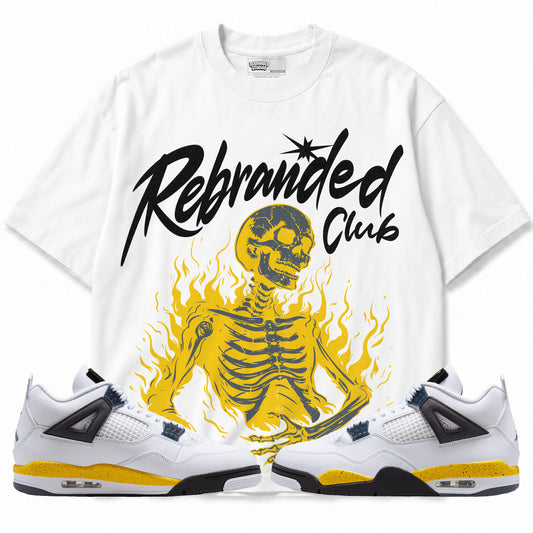 Rebranded Studios apparel — front styled with matching sneakers