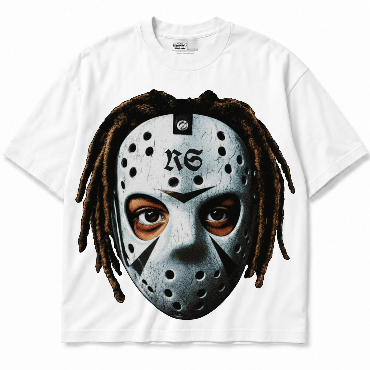 Rebranded Studios apparel — front without sneakers