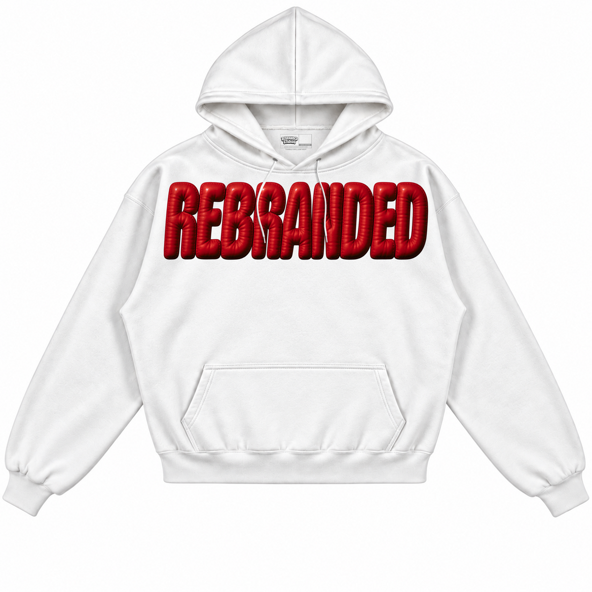 Rebranded Studios apparel — front without sneakers